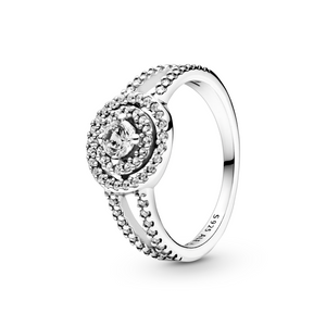 Bilde av Pandora sparkling double halo ring 