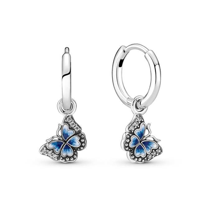 Hovedbilde Blue Butterfly Hoop Earrings