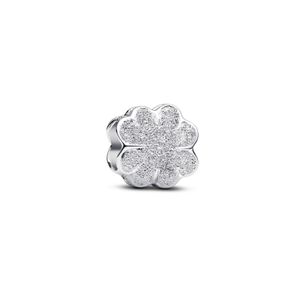 Hovedbilde Textured clover mini charm - silver