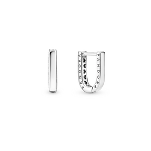 Bilde av Pandora logo u-shaped hoop earrings