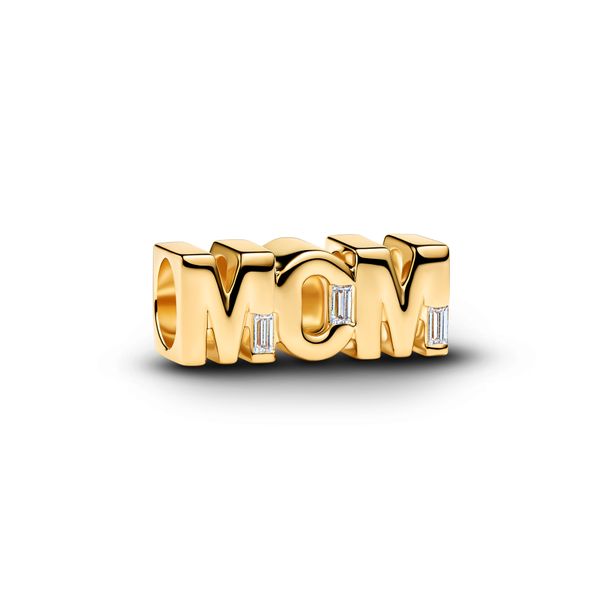 Reversible Mom Charm 14k Gold-plated  