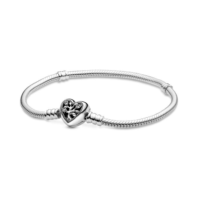 Hovedbilde Pandora Moments Family Tree Heart Clasp Snake ...