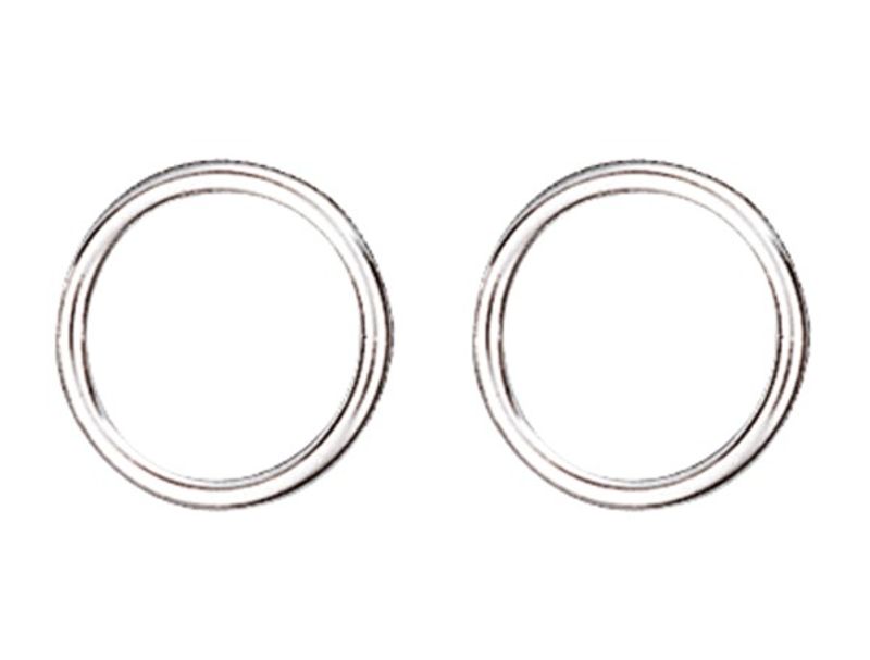 Maljering, hvit, 13 mm, par