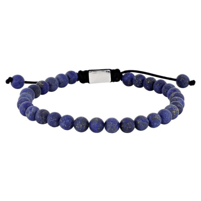 Hovedbilde 6mm stenarmbånd med matt lapis