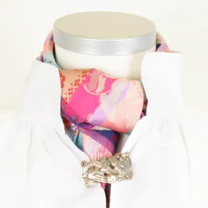 Hovedbilde Gabriella silkeskjerf - Rosa, r&oslash;d & turkis 