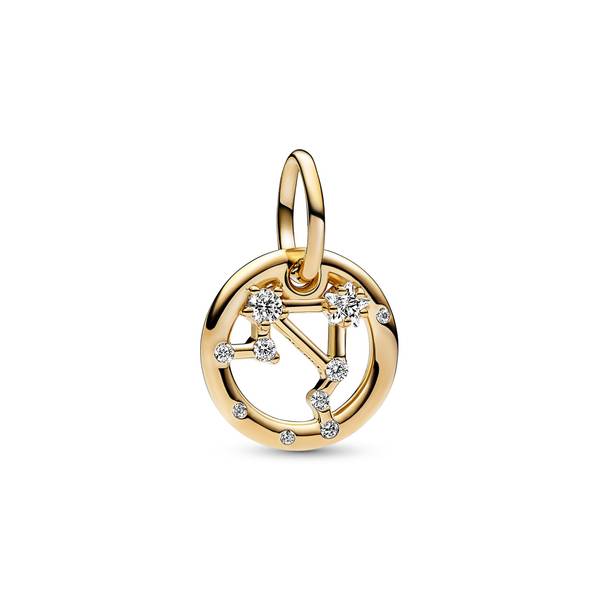 Libra Zodiac - 14 K Gold Plated Dangle Charm 