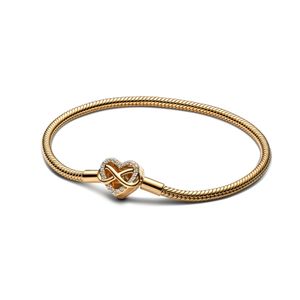 Bilde av Sparkling Infinity Heart Clasp Snake Chain ...