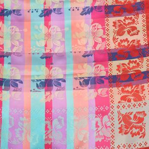 Hovedbilde Gabriella silkeskjerf - Rosa, r&oslash;d & turkis 