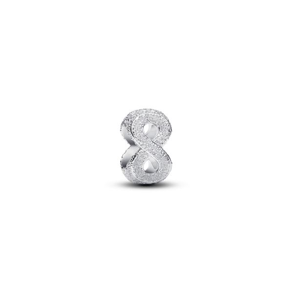 Textured Infinity Symbol Mini Charm