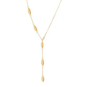 Hovedbilde Forgylt s&oslash;lvhalskjede LEAVE52