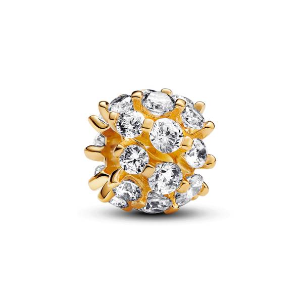 Sparkling Round Charm 14k Gold-plated 