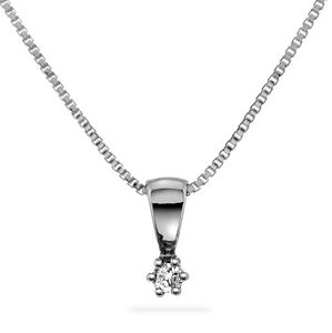 Hovedbilde Smykke i hvitt gull med diamant 0,03ct