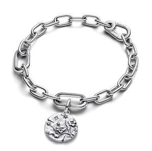 Hovedbilde Cherry blossom medallion charm - silver
