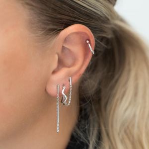Hovedbilde Earcuff i sølv med kule på endene, 1stk.