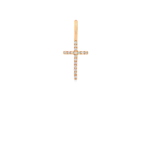 Hovedbilde Symbols Kors Diamant Anheng - 18kt Gult Gull