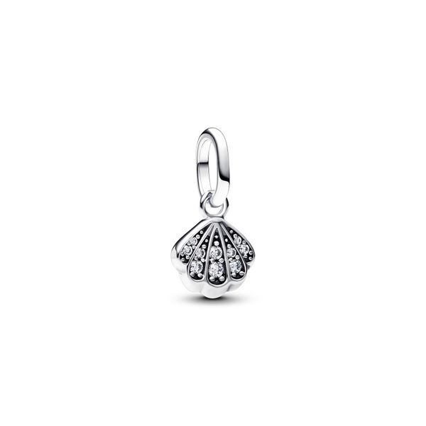 Shell sterling silver mini dangle